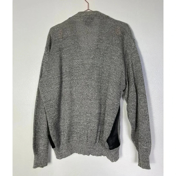 Alan Stuart Mens Long Sleeve V-Neck Button Cardigan Sweater Gray Size L - Picture 2 of 9